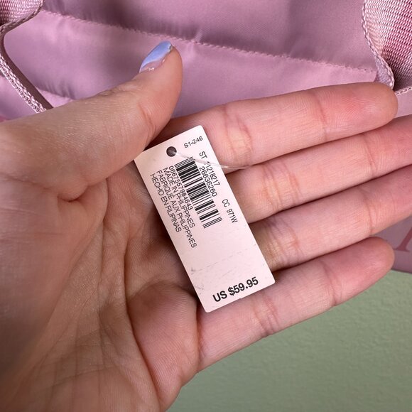 Victoria's Secret Pink Quilted Duffle Bag Tote New Barbiecore Gym Bag Travel - Picture 4 of 4